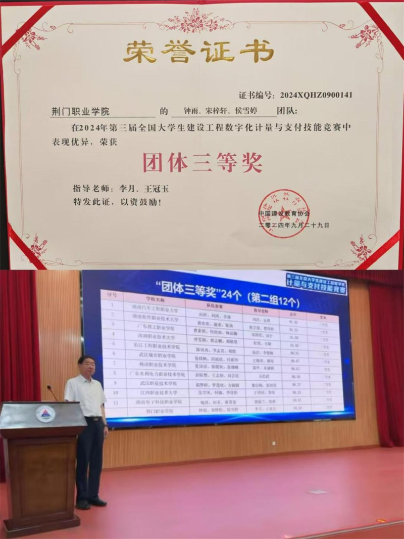 【技能大賽】循環(huán)化工系學(xué)子榮獲全國大學(xué)生建設(shè)工程數(shù)字化計(jì)量與支付技能競賽團(tuán)體三等獎(jiǎng)